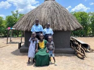 Catherine Jokudu and her children